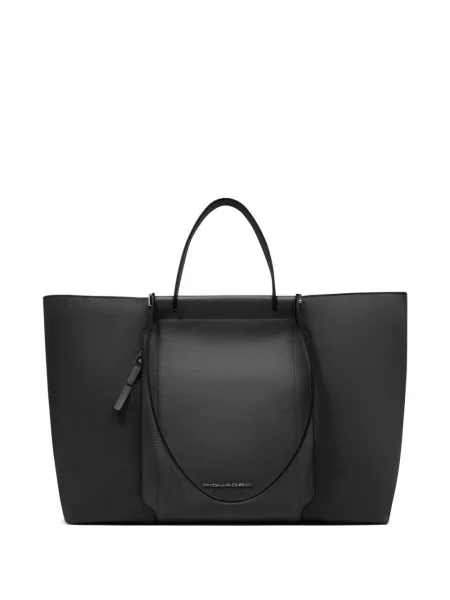 Torba na laptopa Piquadro skórzana czarna