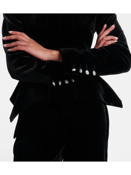 Geacă Roland Mouret de catifea negru