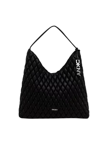 DKNY torebka hobo z imitacji skóry PAULA czarna