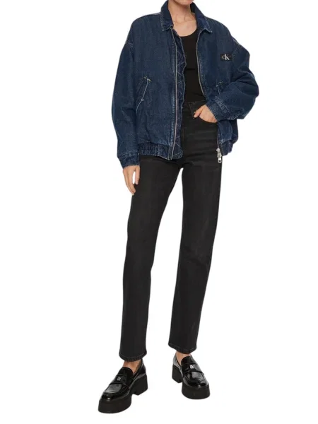 Calvin Klein Jeans Jeansy Straight Fit czarny