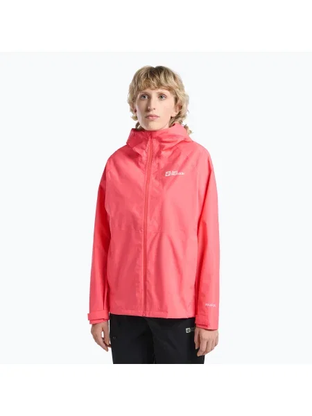 Jack Wolfskin Prelight LT дамско дъждобранно яке sunset coral розово