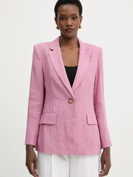 Luisa Spagnoli sacou cu un singur rând de pentru femei din in Vetrate roz