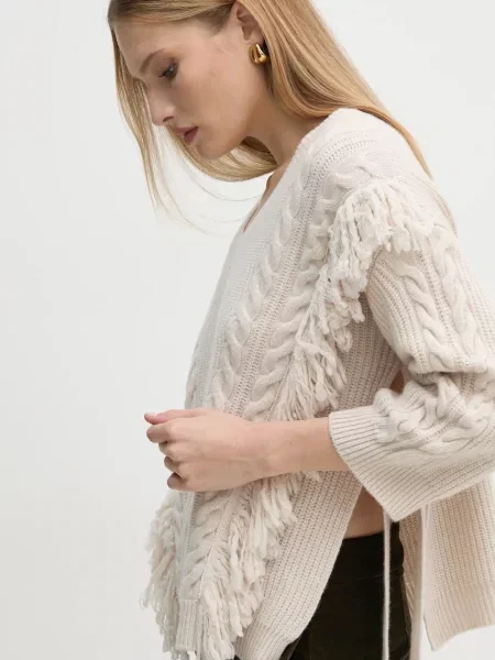 Marella pulover de lână femei călduros bej