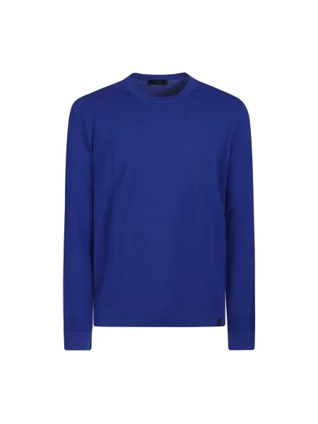 Dzianinowy sweter Fay niebieski