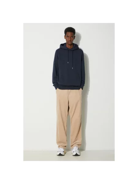 Bluza z kapturem Woolrich z logo niebieska