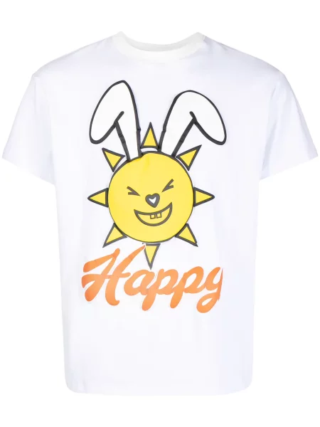 Tricou Natasha Zinko cu imagine scurt alb