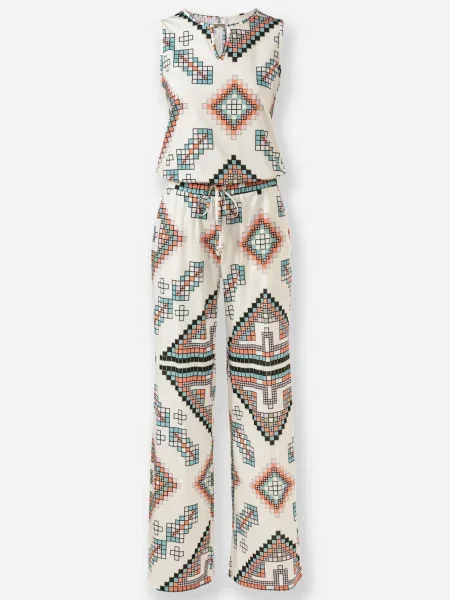 Heine Salopeta crem / turcoaz / portocaliu negru