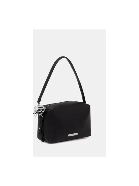 Karl Lagerfeld torebka z imitacji skóry IKON czarna