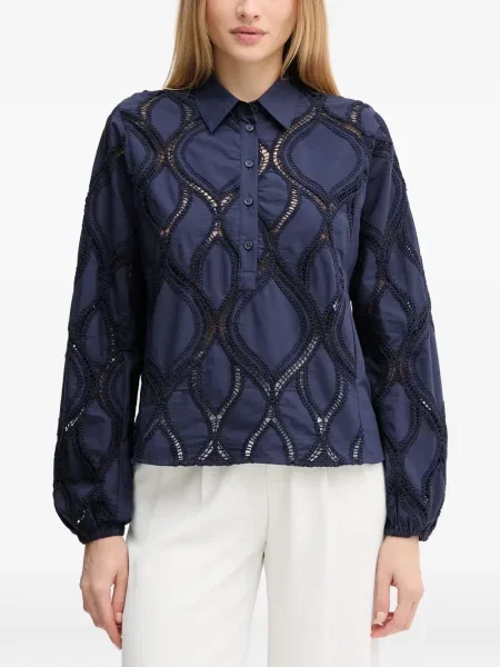 Cămașă Mos Mosh ajurata albastru