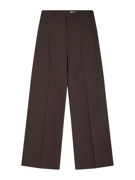 Bershka Hlače na rob / temno rjava