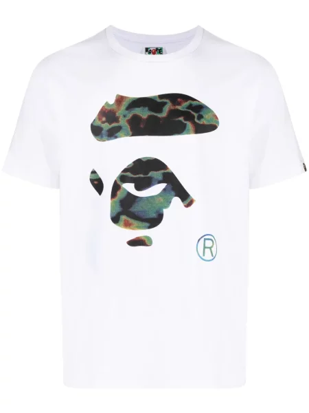 Tricou A Bathing Ape® cu imagine alb