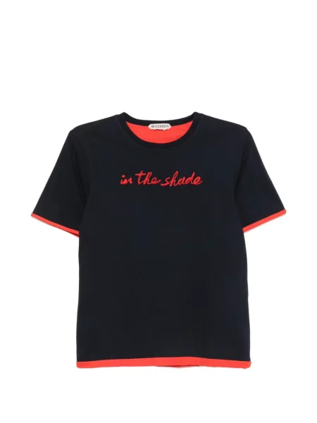 Tricou Jw Anderson cu broderie albastru