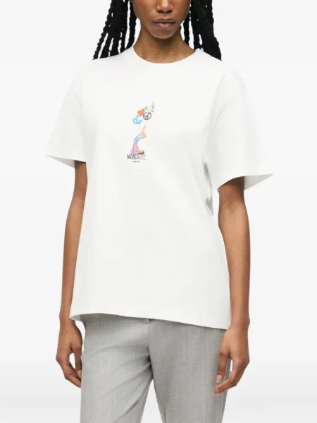 Μπλούζα Moschino Jeans με σχέδιο λευκό