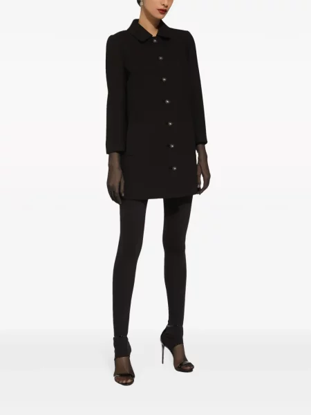 Vienakrūtis paltas Dolce & Gabbana juoda