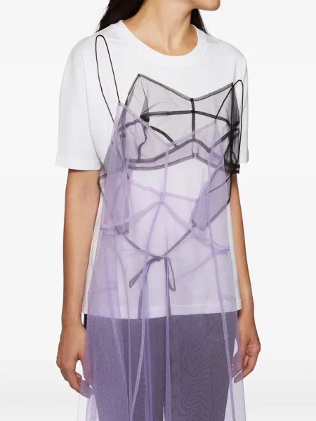 Tricou Quetsche din tul alb