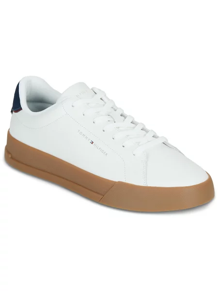 Sneakerși Tommy Hilfiger din piele alb