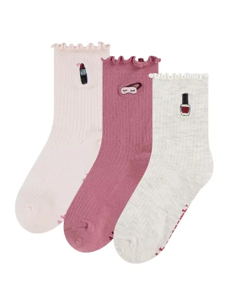 Abercrombie & Fitch Zokni bézs / magenta / rózsa fekete