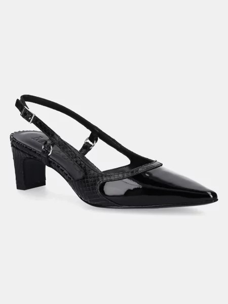 MAX&Co. pantofi de piele cu drept cu deschis negru