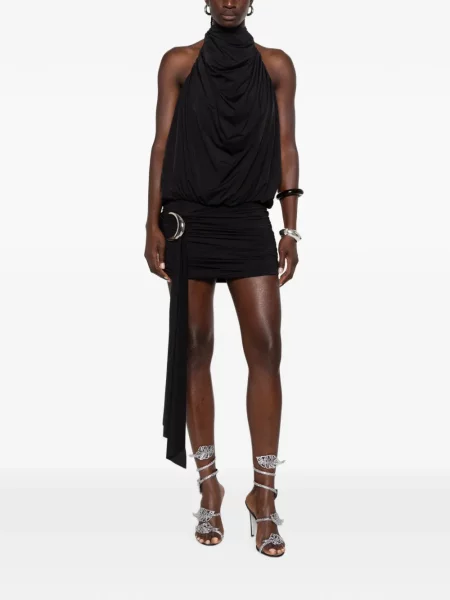 Rochie mini De La Vali cu volane negru