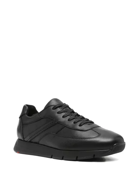 Sneakerși Lloyd cu șireturi din piele negru