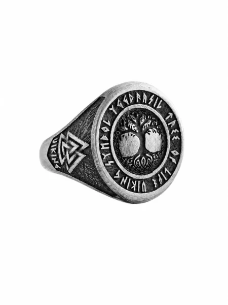 REYTEL Inele YGGDRASIL TREE OF LIFE VIKING argintiu