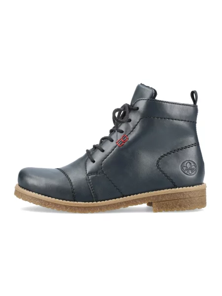 Buty do kostki Rieker skórzane niebieskie