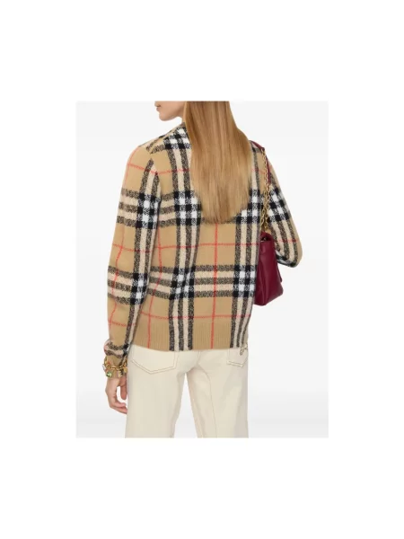 Sweter Burberry brązowy