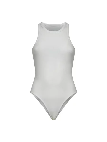 Koszulka Alaïa z dekoltem halter biała