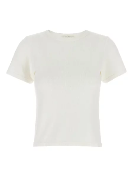 Tricou The Row cu decolteu rotund cu nervuri alb