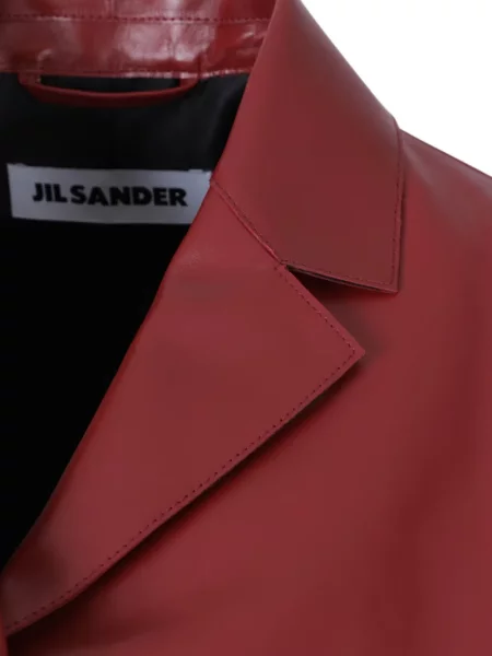 Geanta de piele Jil Sander roșu