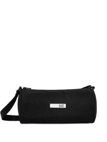 Geantă Ea7 Emporio Armani cu autograf negru