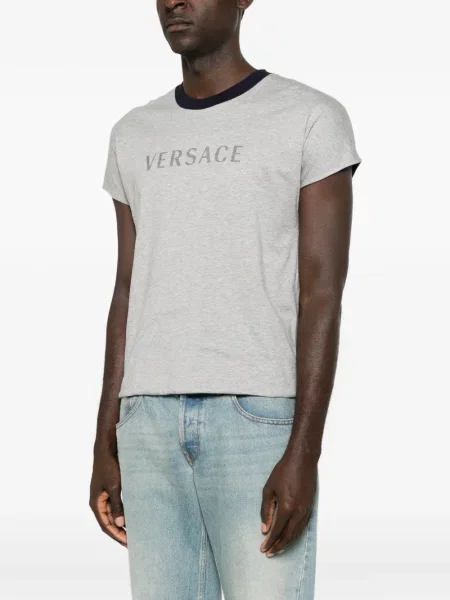 Reversibil tricou Versace cu imagine gri