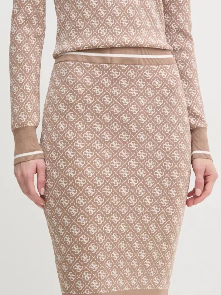 Guess spódnica LISE mini ołówkowa beżowy