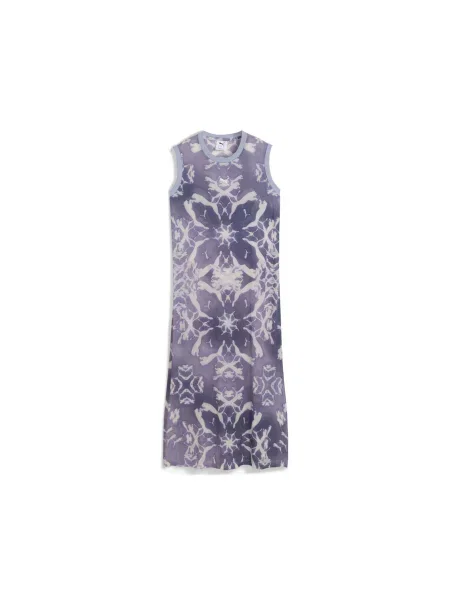 Сукня міді PUMA Dare To Mesh Column Dress комбінований верх синій