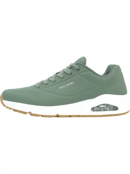 Sneakersy Skechers skórzane zielone