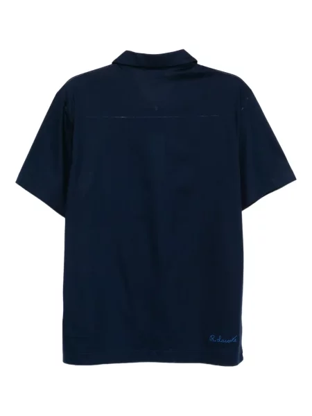 Polo Lacoste cu broderie albastru