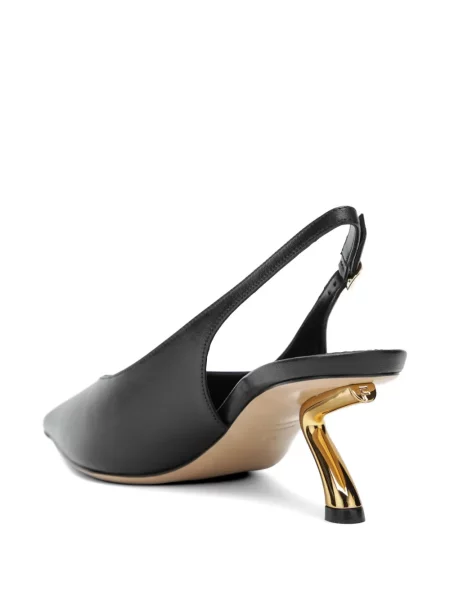 Pantofi cu toc Ferragamo slingback negru