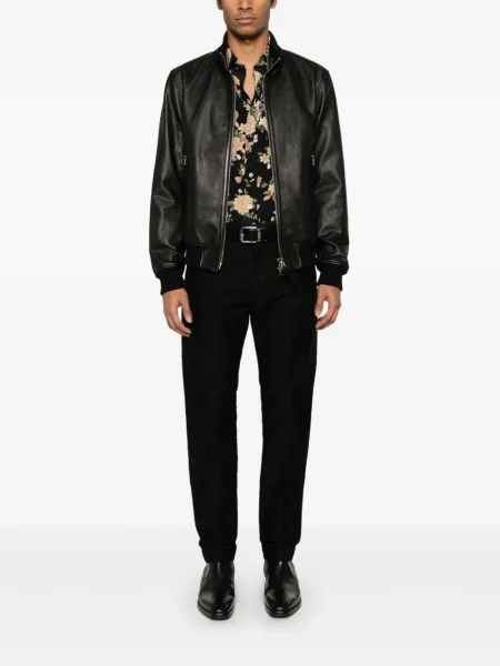 Cămașă Tom Ford cu model floral cu imagine negru