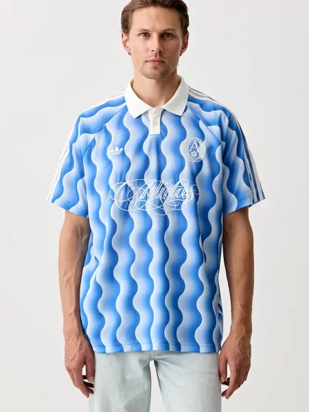 Tricou polo Adidas Originals albastru