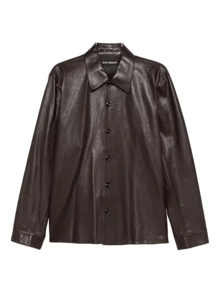 Geanta de piele Our Legacy maro