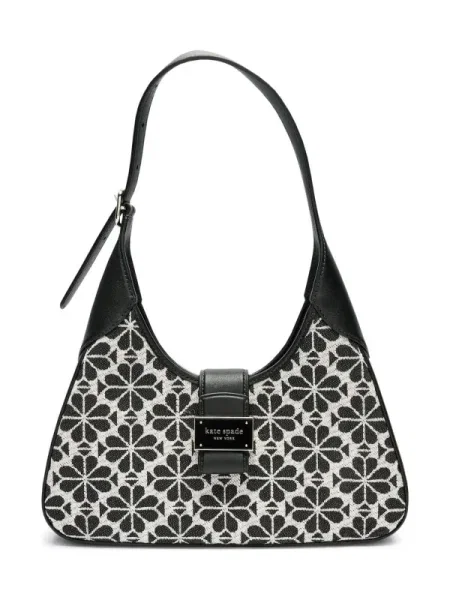 Geanta hobo Kate Spade din piele cu model floral negru