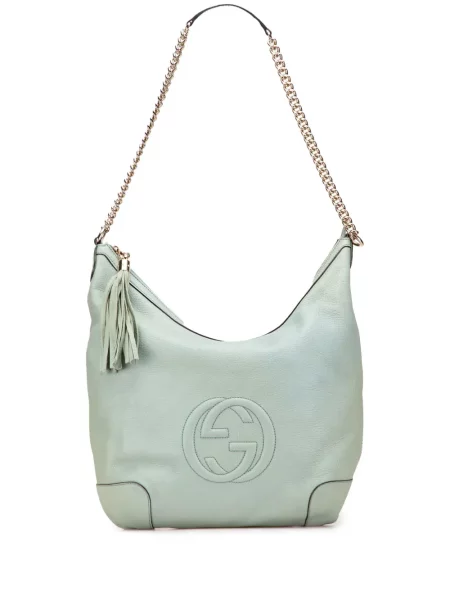 Kožený náhrdelník Gucci Pre-owned modrý