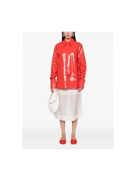 Koszula Jil Sander czerwona