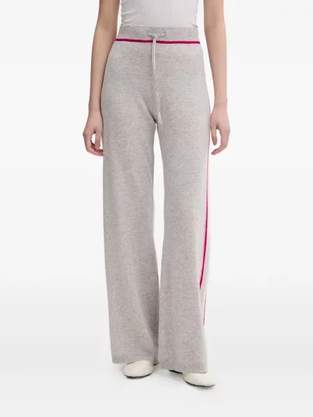 Pantaloni From Future cu dungi alergare cu cordon gri
