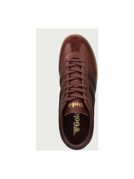 Gola Viper Serra Trainer sneakersy skórzane brązowe