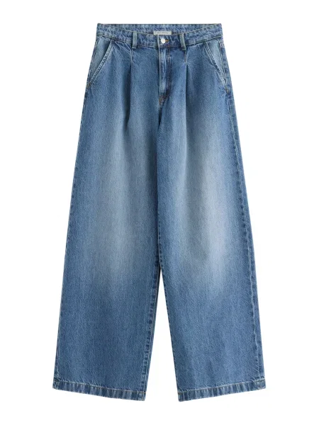 Lindex Plisované rifle denim modrá