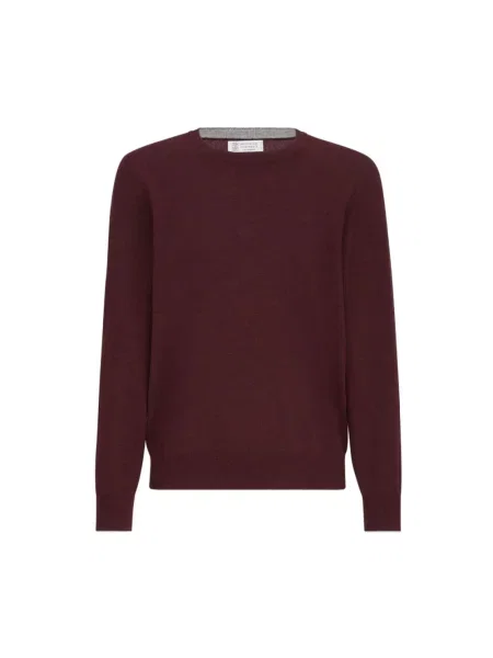 Sweter Brunello Cucinelli z kaszmiru brązowy