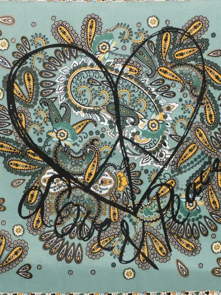 Fular Sgombero Cantine cu imagine cu model paisley verde