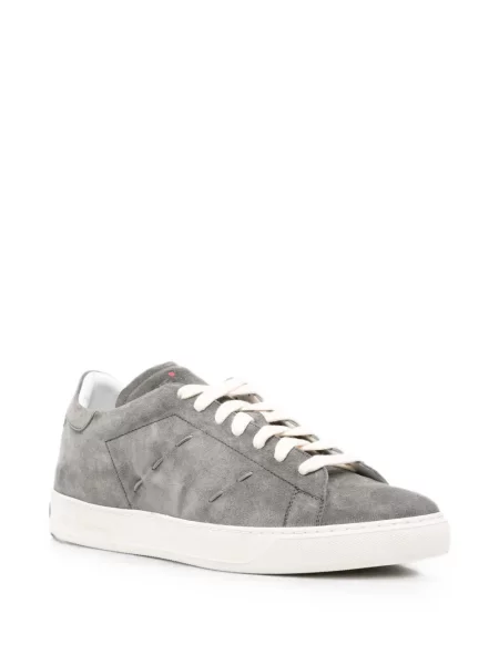 Fűzős szarvasbőr sneaker Kiton szürke