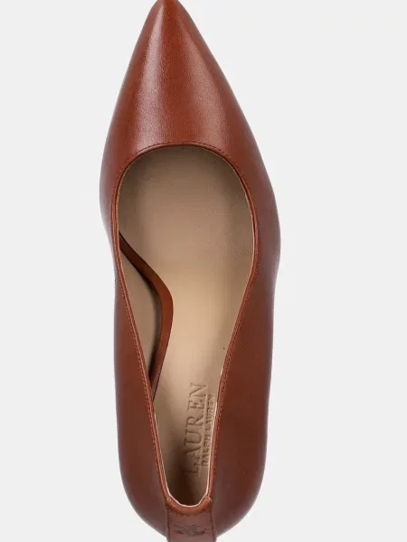 Шкіряні туфлі Lauren Ralph Lauren Lindella II коричневий